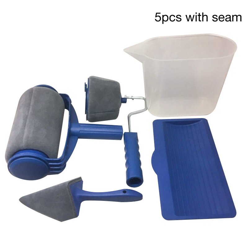 Juego de rodillos profesionales para pintar, set multifuncional de herramientas para decorar la pared y la casa, kit de pintura, 8 unidades: 5pcs With Seam