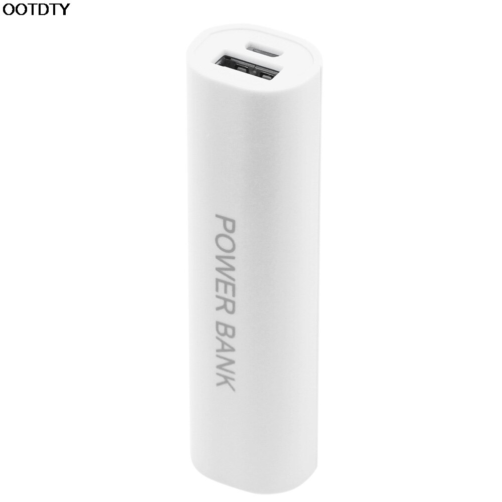 DIY USB 1x18650 Mobiele Power Bank Case Charger Pack Doos Batterij Draagbare # L060 #: WHITE