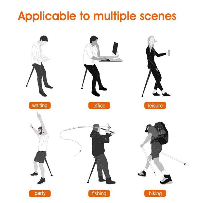 Telescopic trekking pole portable folding stool mini telescopic chair portable seat telescopic rod 17cm Camping chair