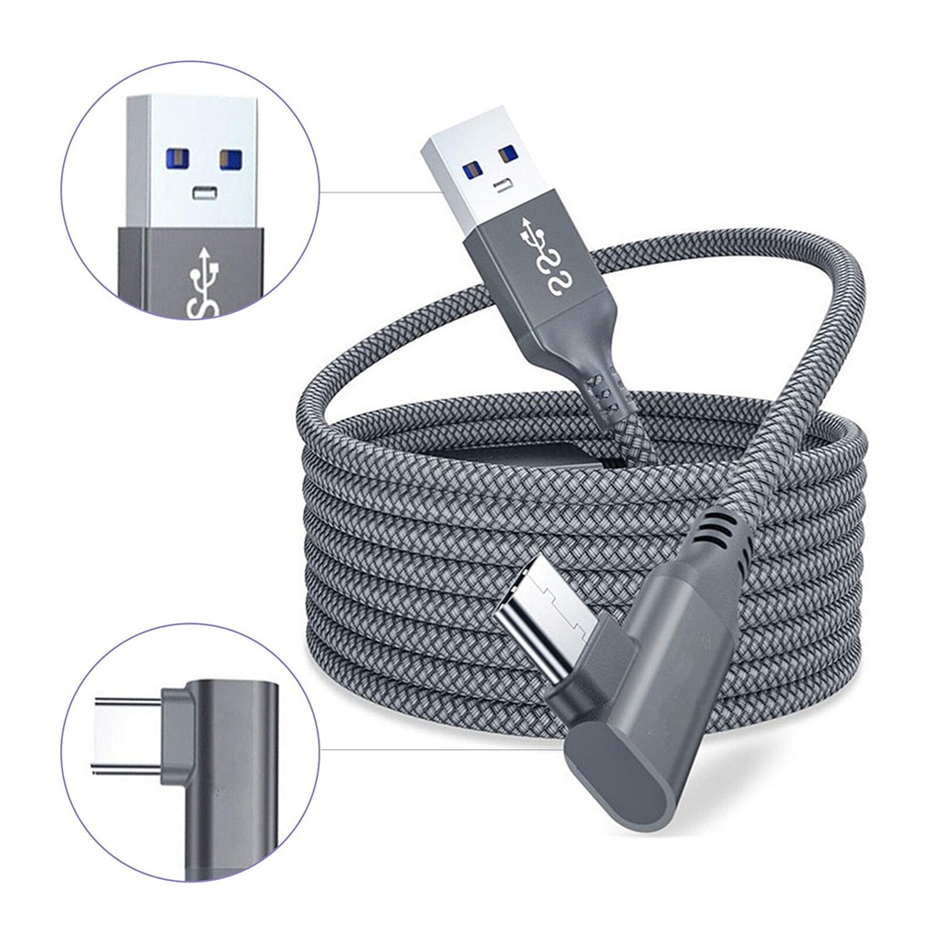 Data Line Oplaadkabel Voor Oculus Quest 2 Link Vr Headset Usb 3.0 Type C Data Transfer Usb Naar Type-C Kabel Vr Accessoires