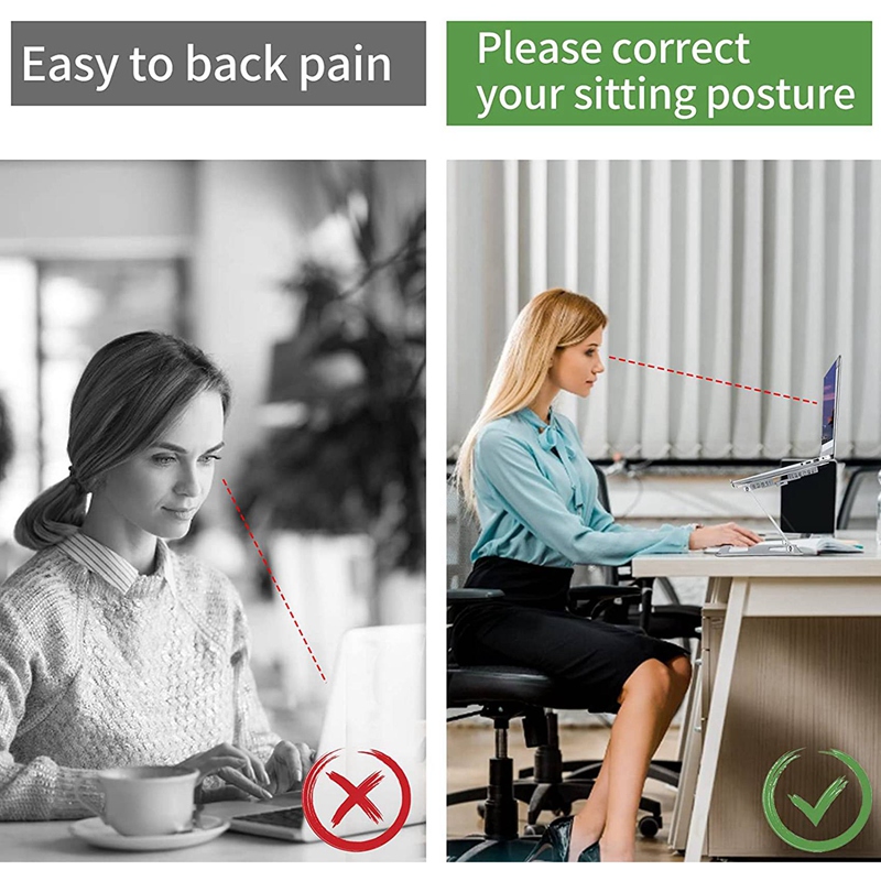 Laptop Stand, Aluminum Laptop Cooling Stand with 2 Fans, Laptop Stand Adjustable Height, Suitable for 10-14 Inch