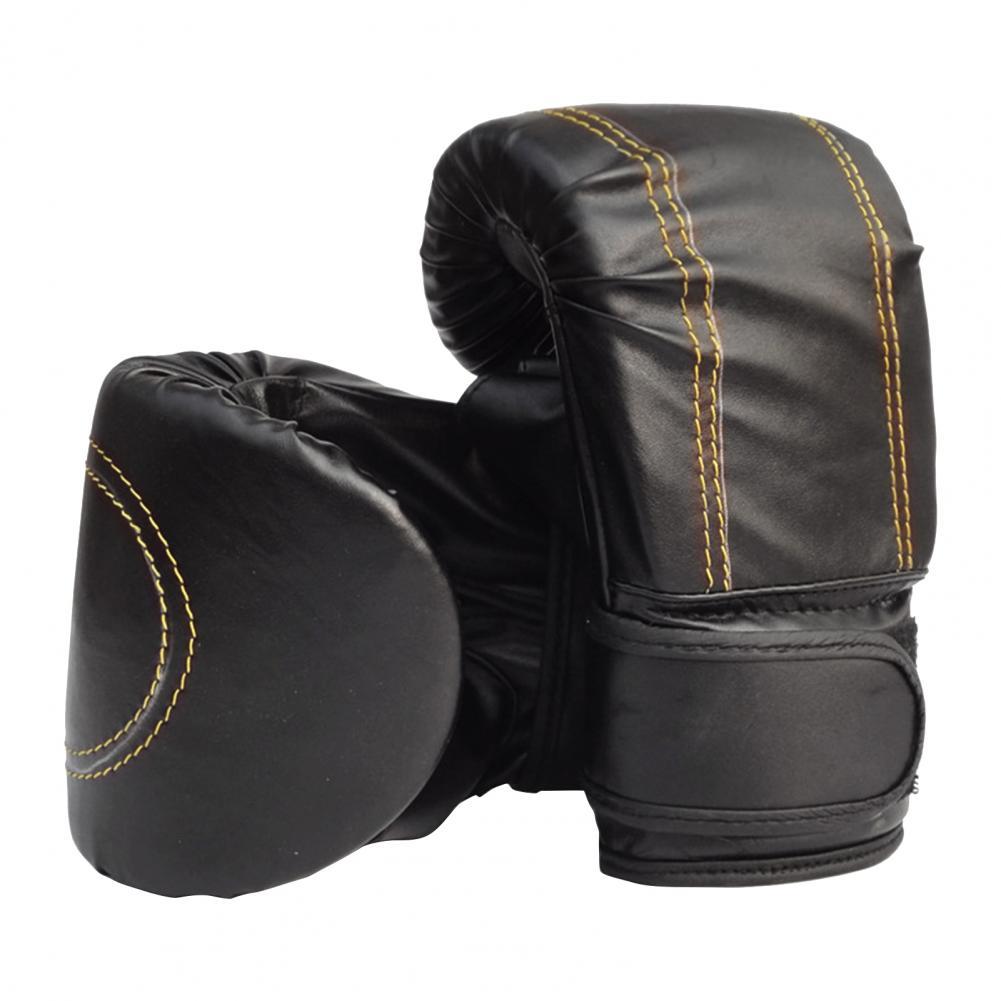 1 paio di guantoni da boxe guanti da Sparring regolabili guanti da Kickboxing traspiranti guanti da combattimento ergonomici per adulti per palestra: Black