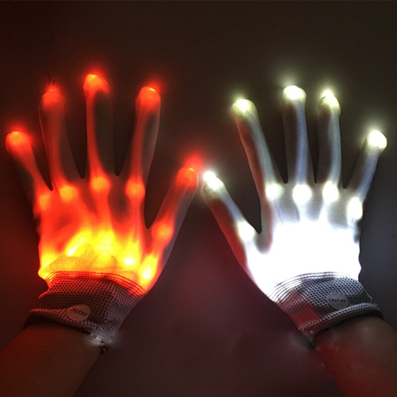 2pcs/set Light-Up Gloves Kids Toys Colorful LED Flashing Magic Glove Glow In The Dark Children Toy Party