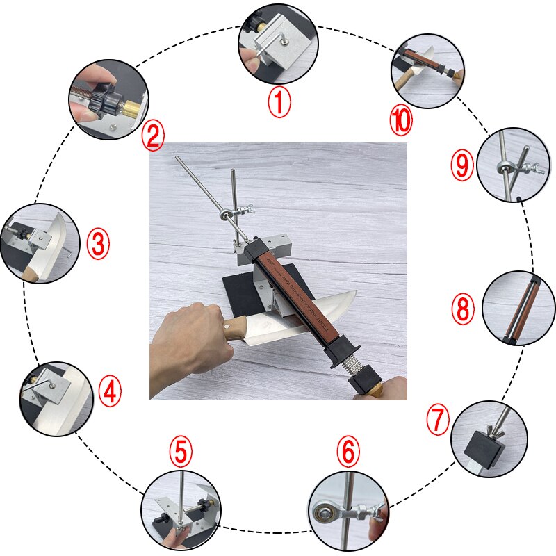 Fixed Knife Sharpener Angle Sharpening System Sharpening stone Kitchen Whetstone Updated Multifunction Honing Tools