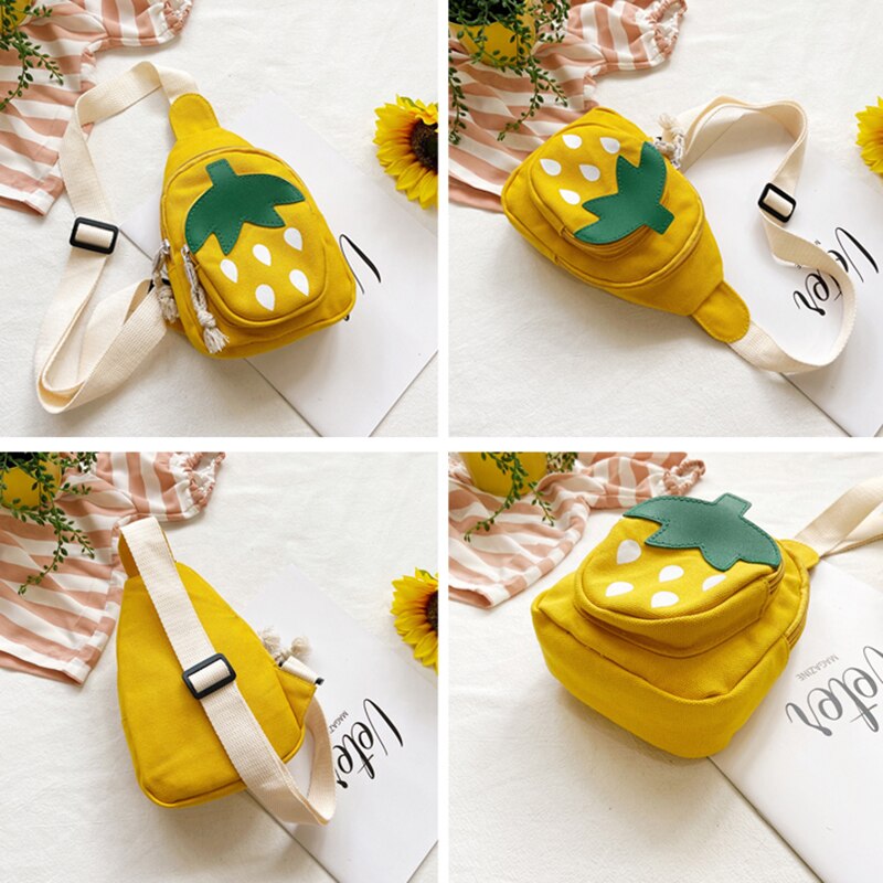 Baby Handtasche Kinder Nette Erdbeere Muster Kreuz-körper Handtasche Mädchen Schulter Messenger Bag Outdoor Neuheiten