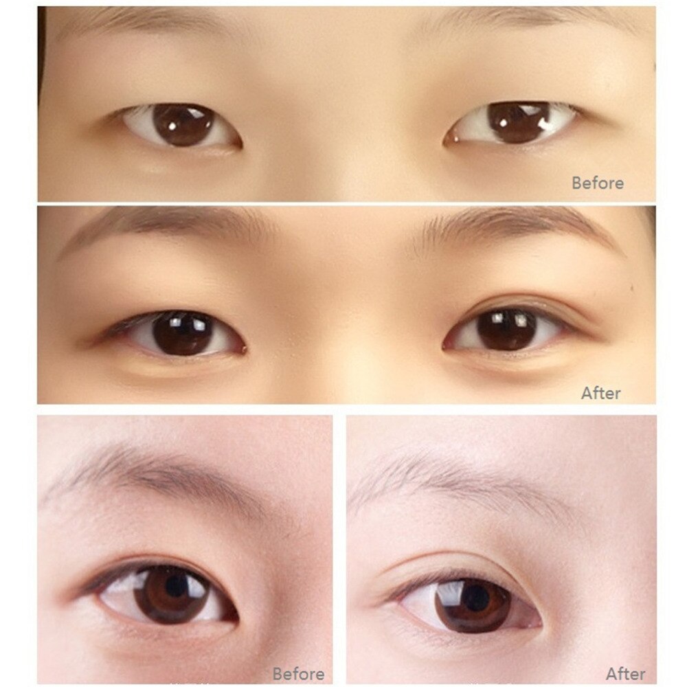 240 Paar Onzichtbare Lijm Dubbele Vouw Shadow Ooglid Sticker Ooglid Tape Make Clear Beige Ooglid Streep Grote Ogen Decoratie