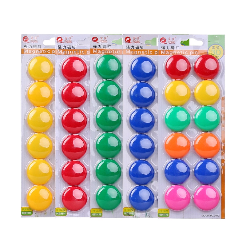 12 Gekleurde Kurk Opmerking Marker Board Magnetische Duim Kopspijkers Kawai Magneet Whiteboard Punaises Voor Wit Bord Schoolbord Koelkast