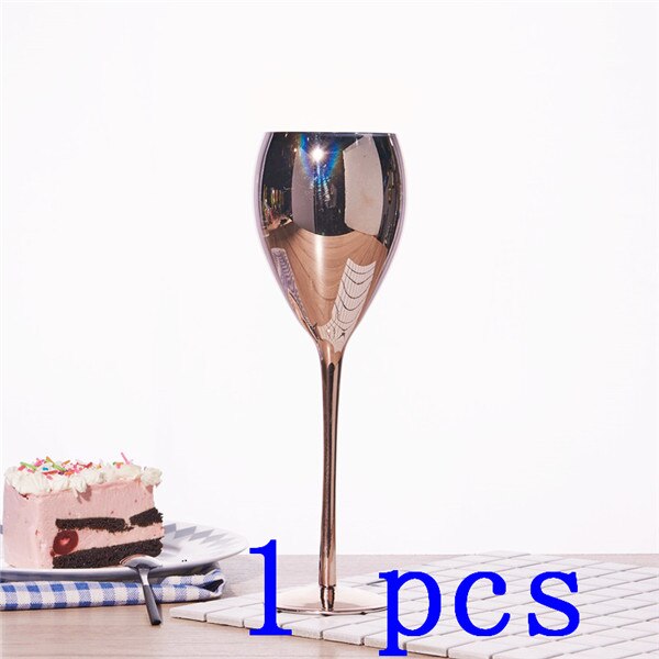Copas de cristal de oro rosa, copa de vino, bebida de jugo, champán, vajilla de , cena, decoración del hogar, de lujo, 420ML: 1 pcs1