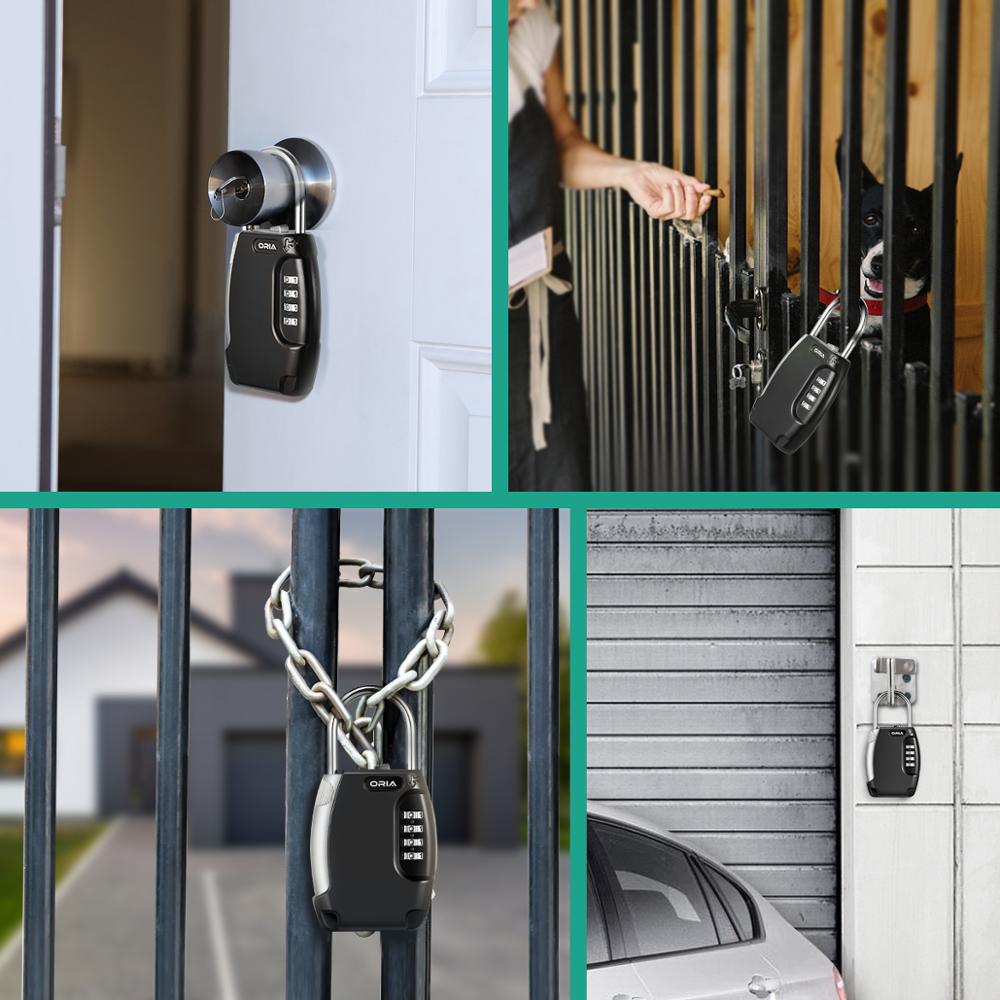 Home Lock Box 4 Digit Combination Keys Locks Wall Mounted Key Safe Storage Outdoor Waterproof Key Box