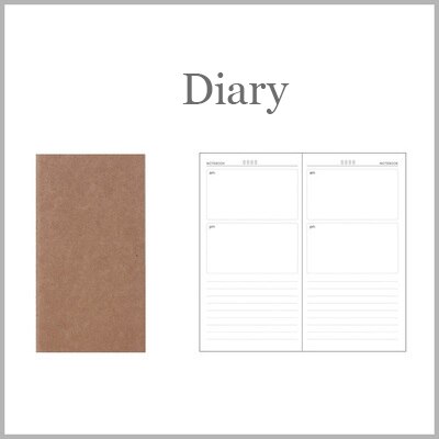 1PC Traveler Replenishment Notebook Replace Inner Core Laptop Diary Travel Journal Refills Insert Kraft Paper Planner Organizer: 08