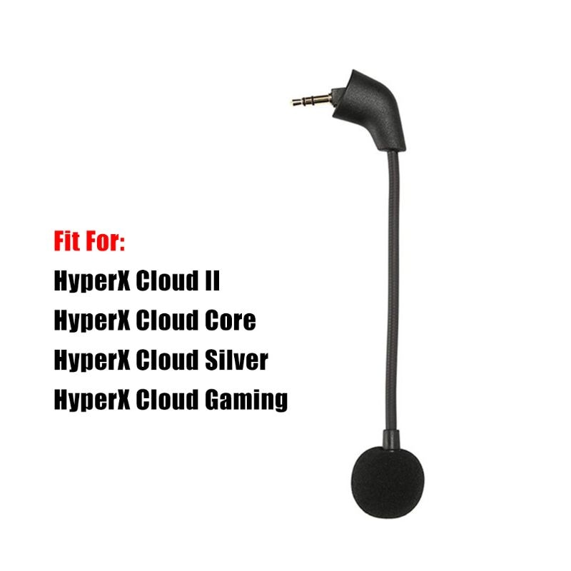 Bärbar hörlursmikrofon för hyperx cloud ii core silver gaming alpha s
