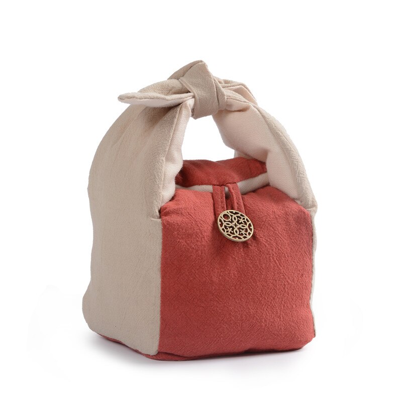Bolsa de almacenamiento Vintage de algodón y lino para tetera, bolsita de té para viaje, fácil de llevar, accesorios para la ceremonia del té, novedad: B