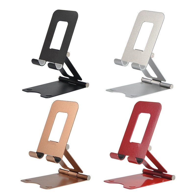 Suporte dobrável para celular, suporte universal de metal para telefones com suporte ajustável ao vivo e para tablets, iphone e ipad