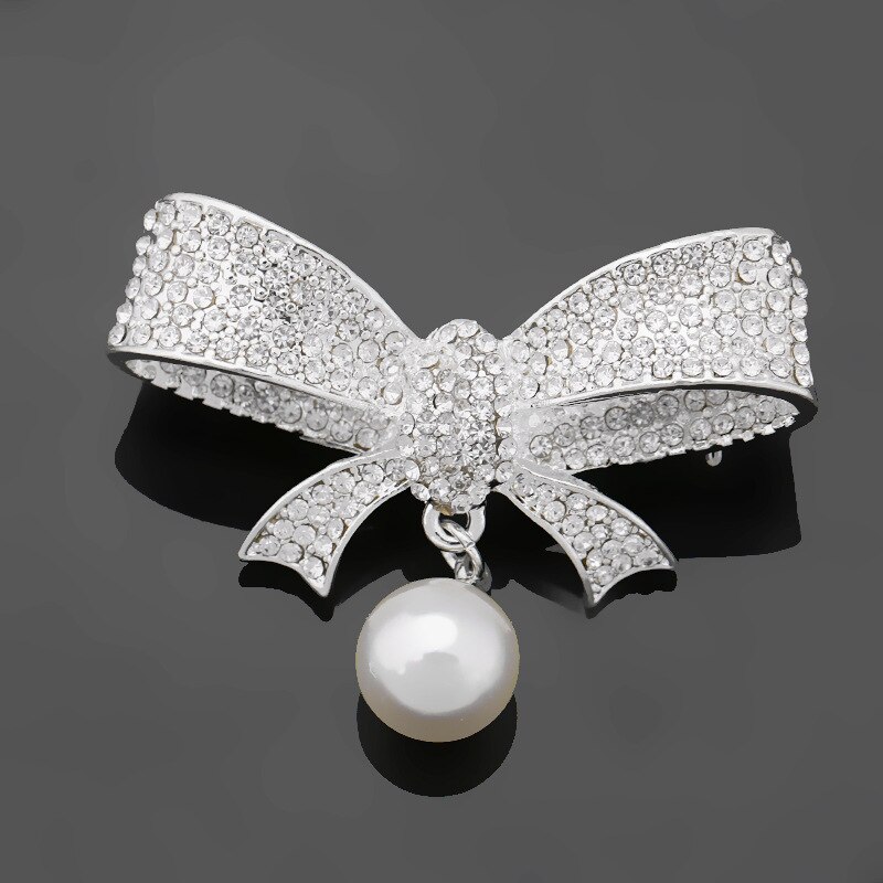 Rhinestone Broches Voor Vrouwen Parel Metalen Pinnen Sjaal Gesp Clip Kleding Accessoires Kerst Sieraden: A