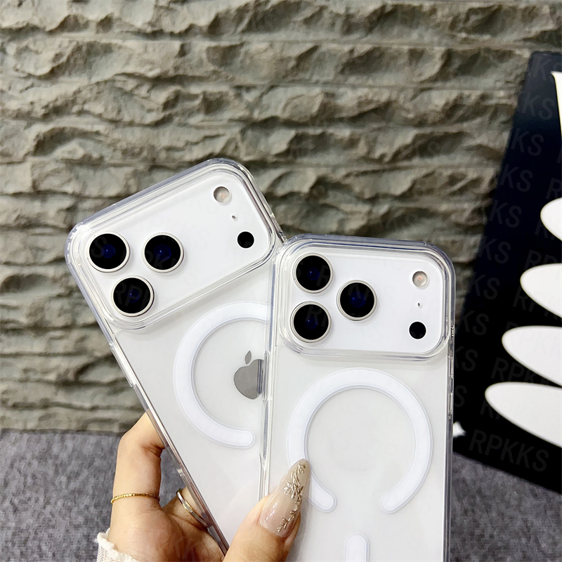 Custodia di ricarica wireless magnetica magsafe per iphone 17 16 15 14 13 12 11 pro max 16e custodie per iphone 17 air