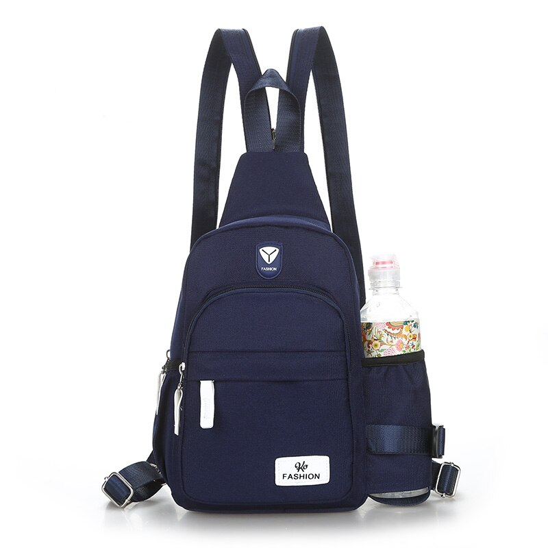 Vrouwen Mode Rugzakken Canvas Tas Outdoor Sport Schouders Bag: Deep Blue