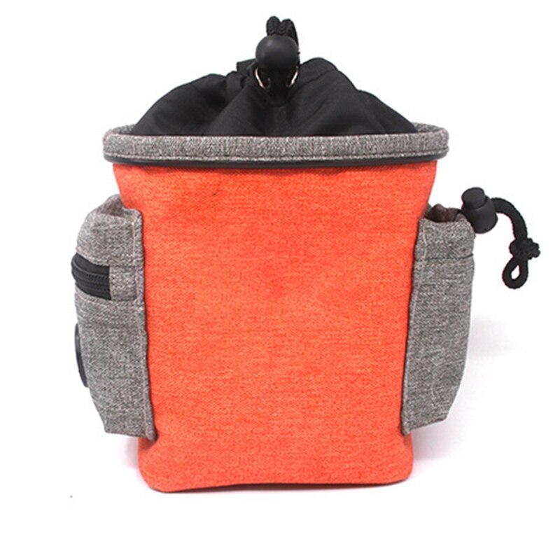 Huisdier Snack Tas Outdoor Training Taille Pak Hond Snack Tas Uitgaan Draagbare Hond Voedsel Zak Hond Snack Bag: Orange
