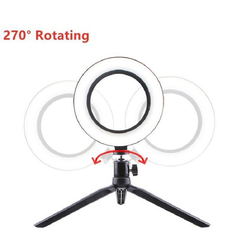 LED Ring Light 10Inch Dimmable Selfie Lamp with Tripod Photography Camera Phone Light for Makeup Video Live