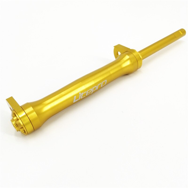Litepro Easy Wheel Brompton Rear Rack Easywheel Extension Bar Telescopic Rod Folding Bike Accessories: Gold - Bar 1pcs