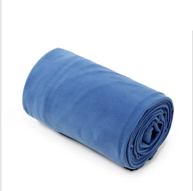 Saco de dormir portátil ultraligero de forro polar - Forro cálido para acampar y viajar al aire libre - Accesorios deportivos: Azul