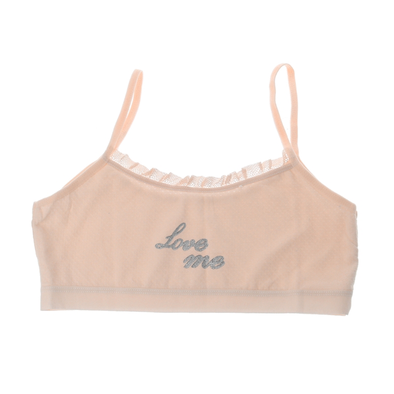 Meisjesondergoed kanten bh's katoenen hemdjes sportbeha top voor tieners trainingsbeha lichtgewicht zacht aanvoelend verkrijgbaar in 5 kleuren: Bruin