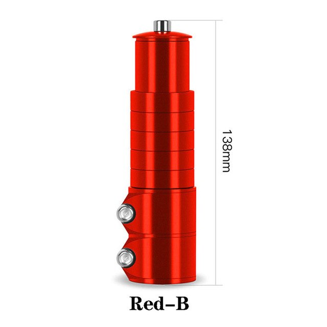 Mountain Fietsstuur Vorkbuis Rise Up Extender Extension Head Up Adapter Aluminium Steel Racefiets Stuurpen: 138mmRed
