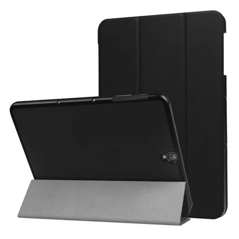 Samsung Galaxy Tab S3 9.7 Case - Slim Flip PU Leather Cover + Screen Protector + Pen: Black