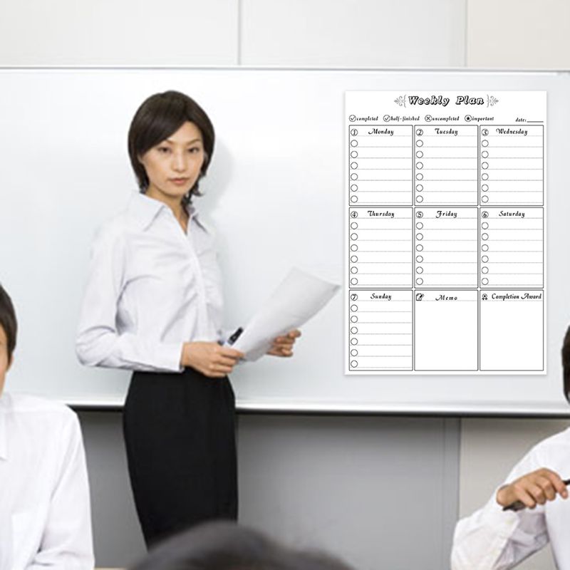 A3 Magnetic Whiteboard Weekly Planner Fridge Magnet Erasable Flexible Message Board Refrigerator Bulletin School Office Supplies