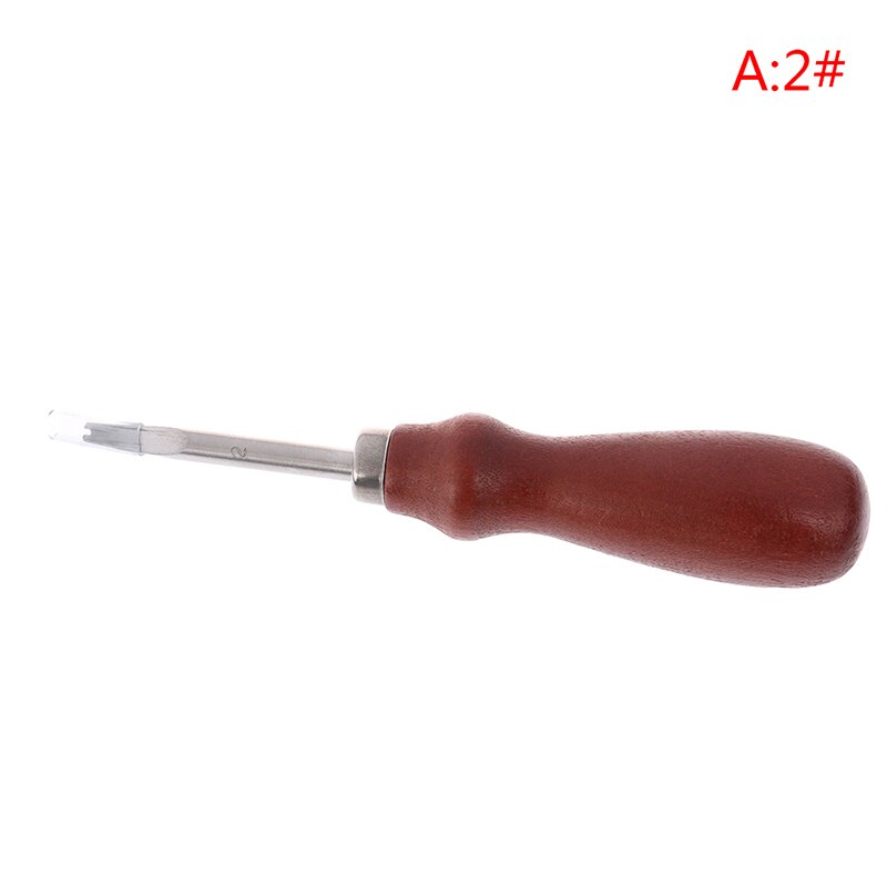 1pcs Sharp Leer Craft Rand Mes Snijden Hand Craft Tool Met Houten Handvat: 0.8mm