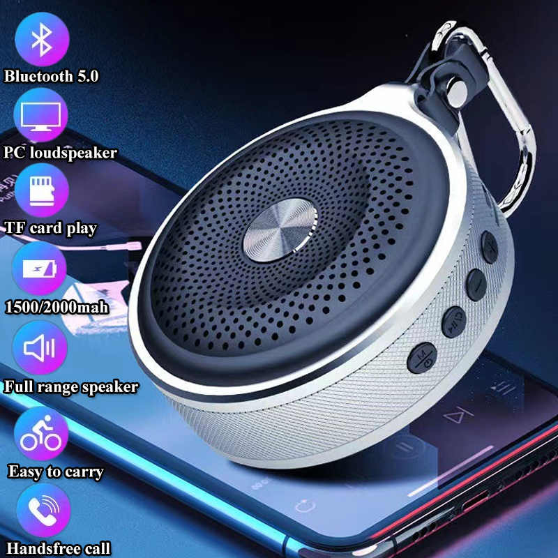 Mini Bluetooth Speaker Outdoor Hifi Subwoofer Portable Hands-free Call Music Sound Box TF Card MP3 Player Computer Loudspeaker