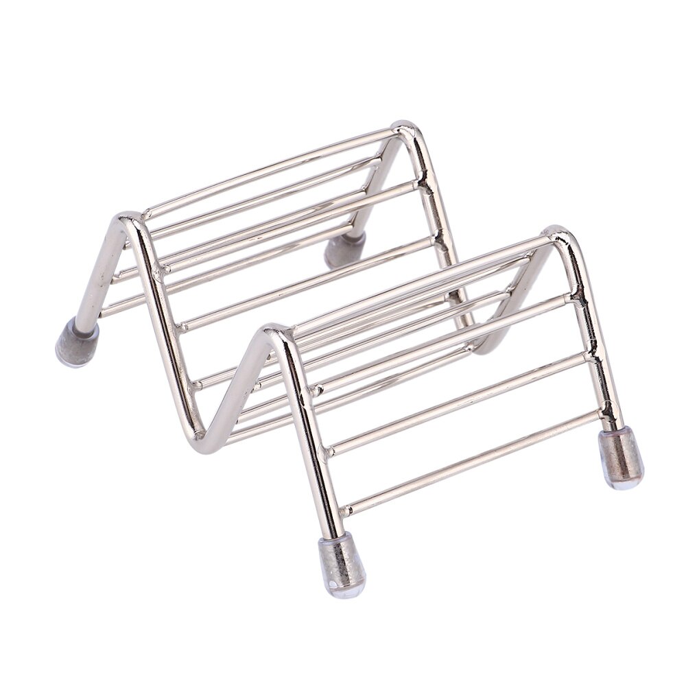 Estante de acero inoxidable para tortillas, estante para tacos, bandeja mexicana para tortitas, soporte de Taco para hogar, restaurante, suministros de repostería para Cocina