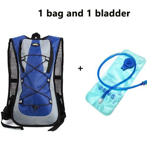 Heißen Geschwindigkeit Rucksack Wasser Tasche Panzer Rucksack Wandern Moto-Cross Reiten Rucksack mit 2L Wasser Tasche Trinkblase: Blau