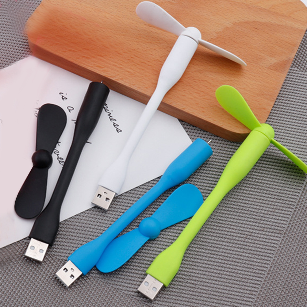 USB Small Fan Flexible Bendable Mini Fan For Power Bank Laptop PC Charger Portable Hand Cooling Fans For Computer Summer Gadgets