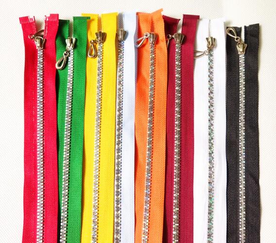 U PICK 8 pièces résine brillante multicolore Double extrémités fermetures à glissière fermeture éclair en résine Meete extrémité ouverte 60 cm pour bricolage sac à dos canapé Garm: 9