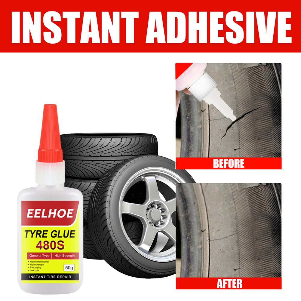 30g/50g Multi-Purpose Car Rubber Repair Tire Glue Tyre Shoes Repair Adhesive Gel Super Glue Sealer Window Seal Tire Repair Glue