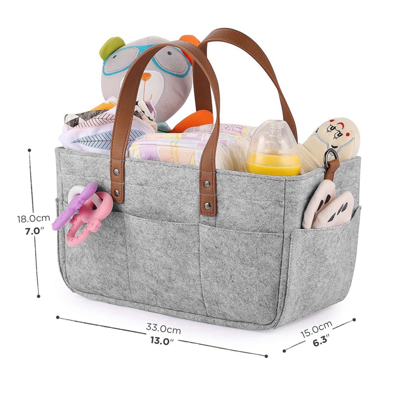 Babyvilt Opslag Kinderkamer Organizer Mand Baby Luiertas Met Handvat Caddy Verschonen Luier Kids Opbergdrager Grote Zak