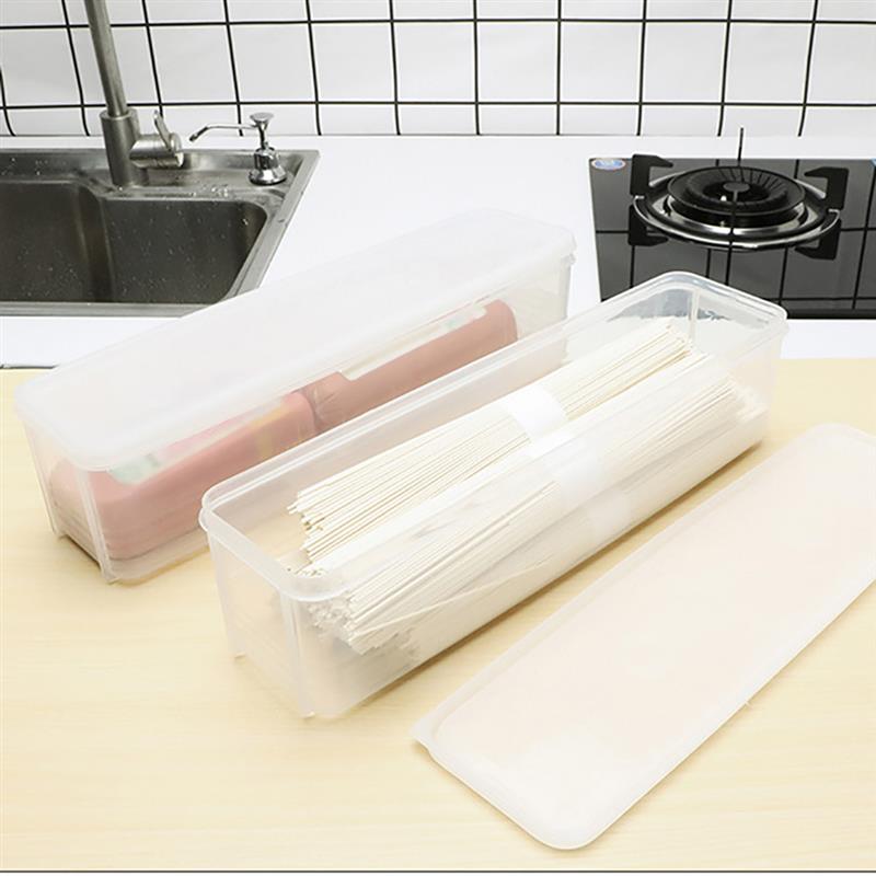 Dustproof And Moisture-Proof Household Noodle Translucent Storage Box Airtight Spaghetti Box Kitchen Food Fruit Container