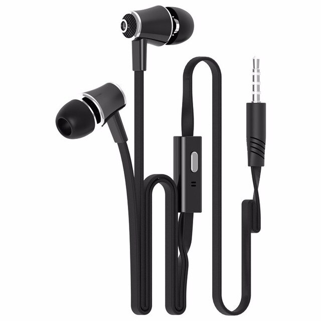 DISOUR Super Bass 3.5mm In Ear Stereo Earphones Volume Control Headset JM21 Earphone With Microphone For Xiaomi Huawei Phone PC: Black