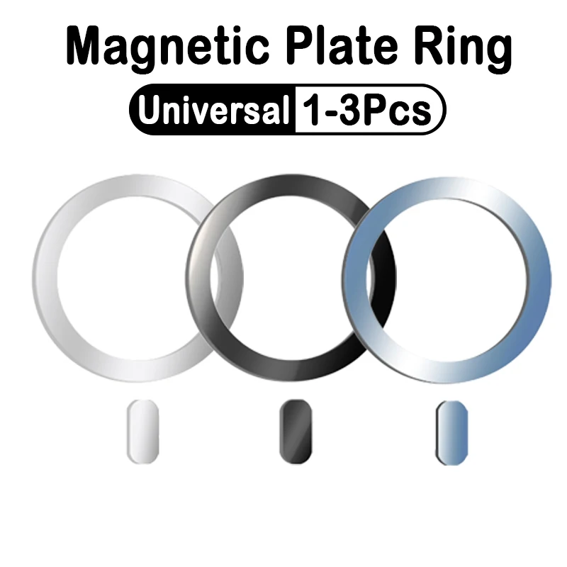 Uniwersalny pierścień magnetyczny z adapterem do bezprzewodowego ładowania Magsafe Akcesoria do iPhone'a 14/13/12 Pro Max Galaxy Steel Ring