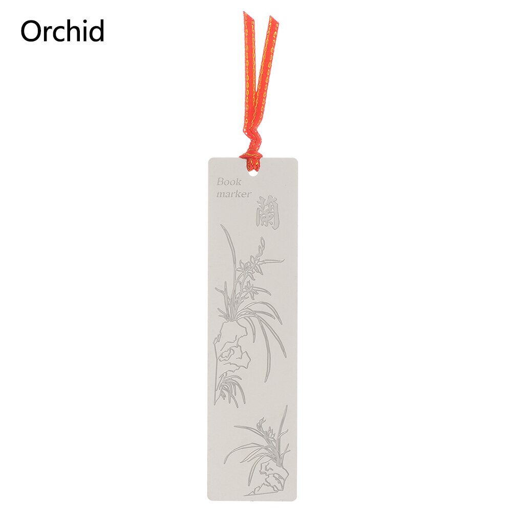 2 in1 Metal Hollow Rulers Bookmark Ruler Chinese Style Multifunction Bookmark For Kids Student Drawing Supplies: Orchid