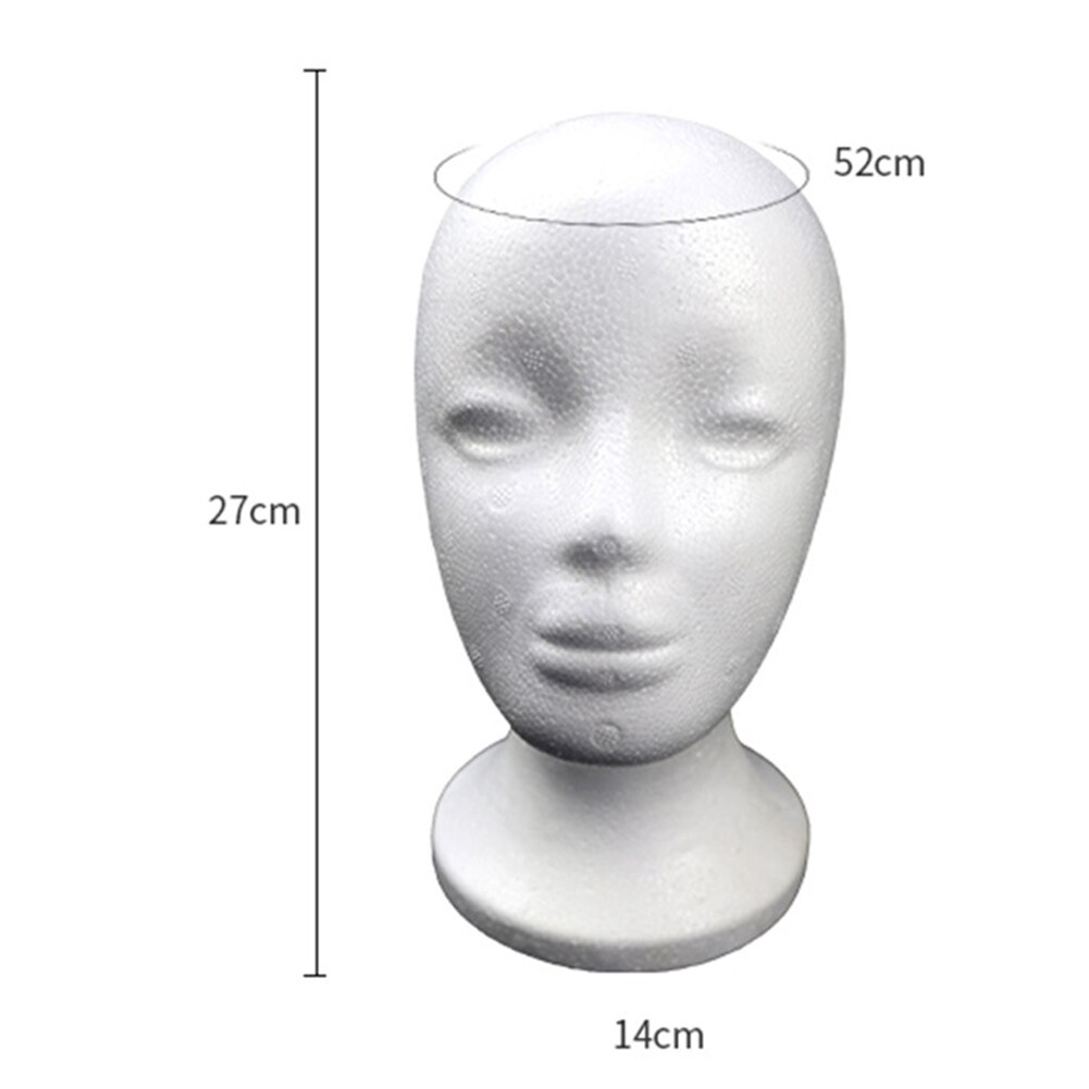 Plus size piepschuim mannequin vrouwelijk hoofd model hoed bril pruik display rekwisieten stylingtool vrouwen schuimhoofd voor pruik