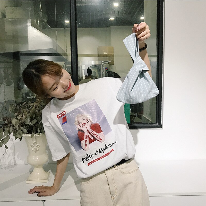 Estilo japonês vento simples nó saco de pulso moeda bolsa do telefone móvel chave pequeno saco grade listra artesanal quadrado algodão tecido saco