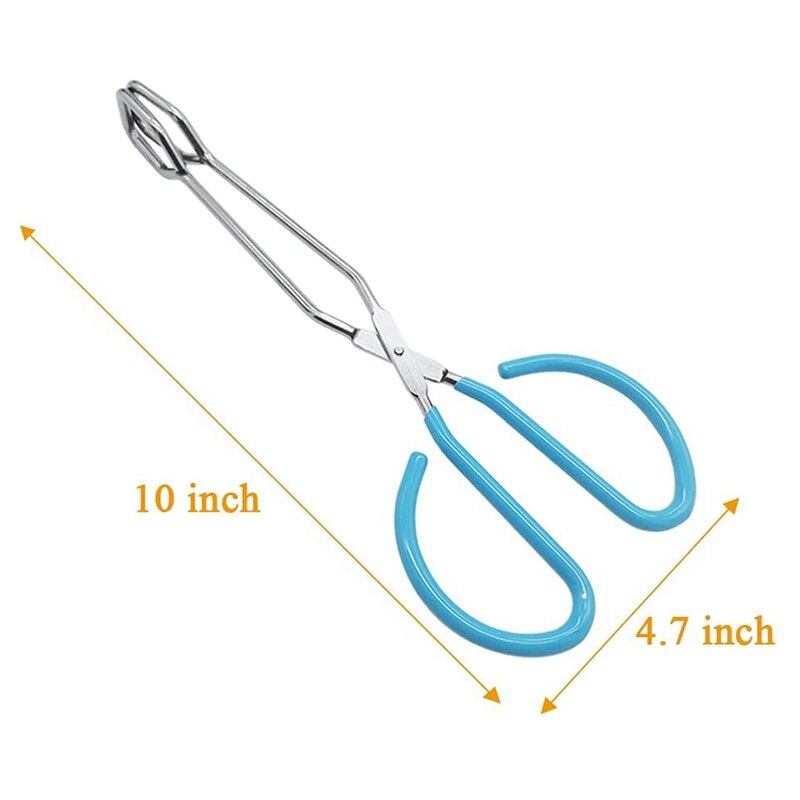 Practical 2 Pcs 10 Inch Scissor Food Tongs,Kitchen Tongs Serving Tong with Comfort-Grip Handle for Cooking,Barbecue,Grilling