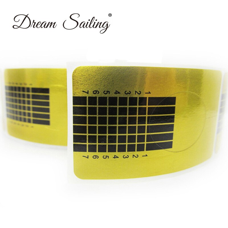 100 pcs French Nail Form Tips Nail Art Form Acrylic Tip Gel Nails Sticker Extension Curl Form For Nail Polish Guide