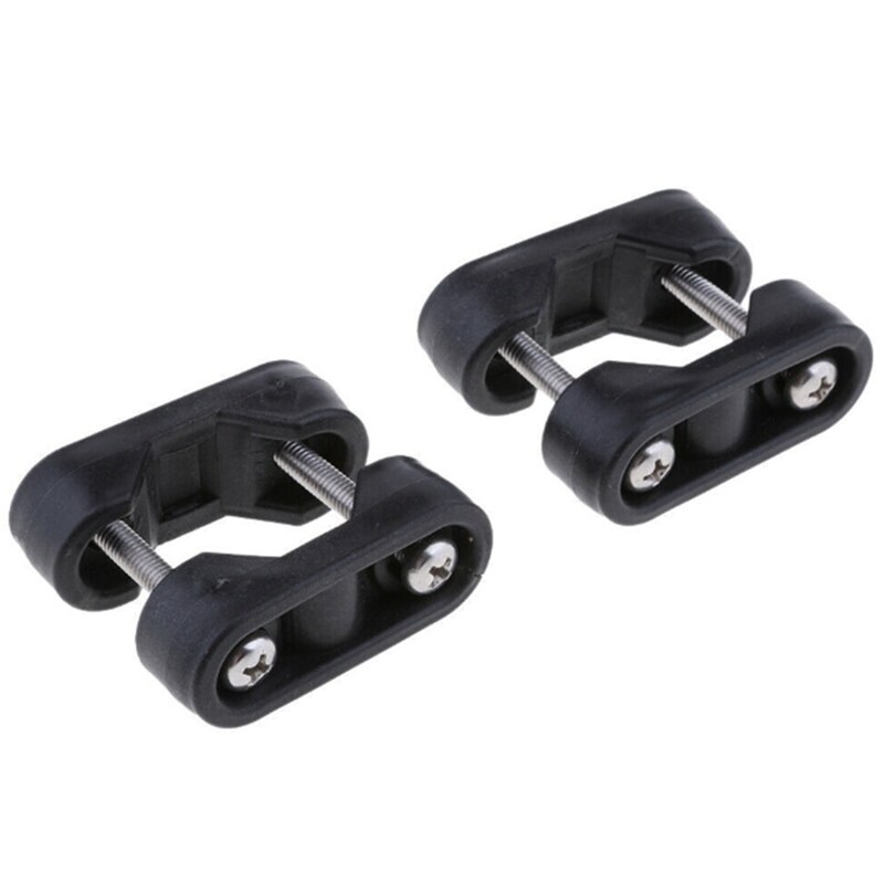 2Pcs Nylon Marine Boat Nylon Rail Mount Bracket Fits for 7/8' to 1' Tube Kayak Canoe Boat Dinghy Yacht Accessories