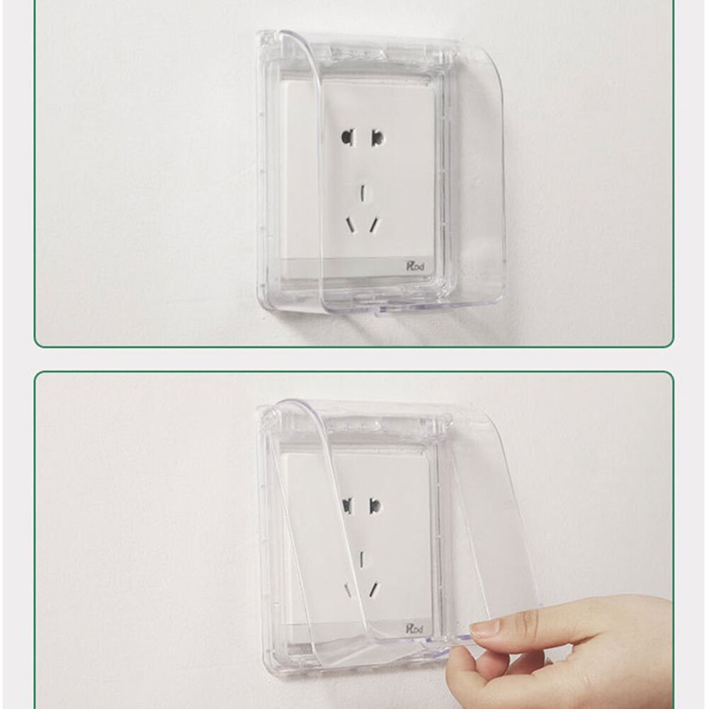 Wall Socket Waterproof Box Board Panel Switch Protection Box Easy Installation Waterproof Box Dust Cover Rectangular Case