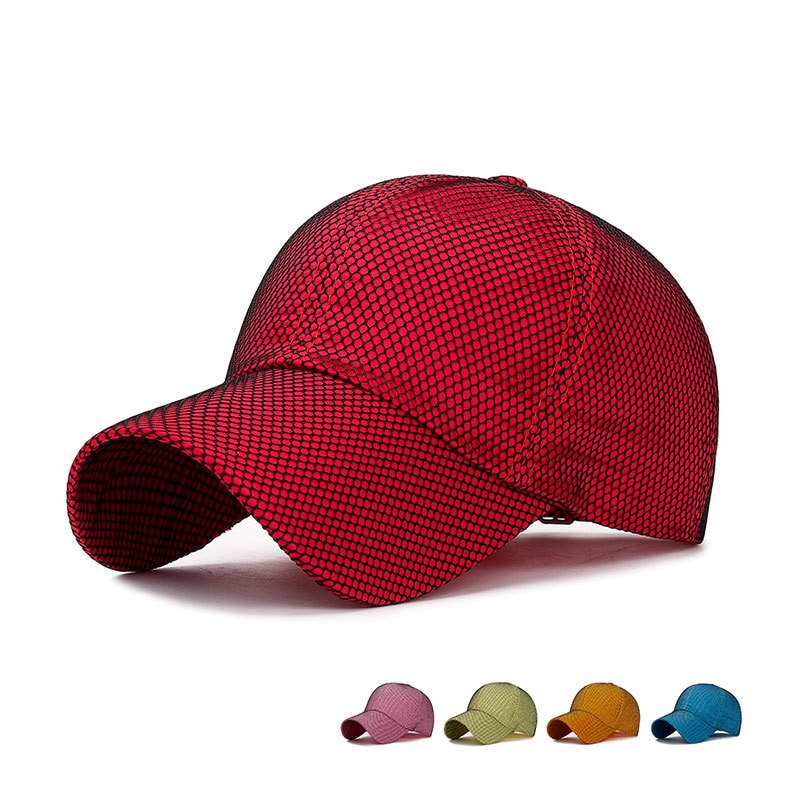 5 Colors Unisex Casual Solid Mesh Baseball Cap Adjustable Breathable Snapback Sun Hats