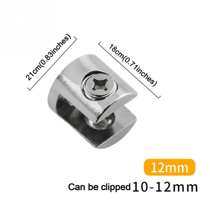 8 stk hardware hjørne vindue justerbar hylde fast altan zink legering badeværelse glas klemme anti korrosion mini cylindrisk form