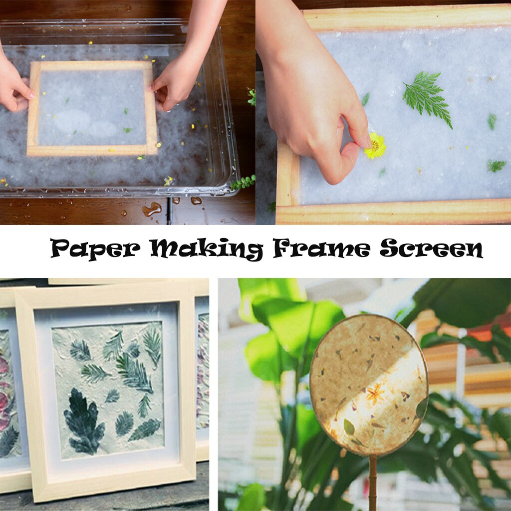 2x Ancient Wooden Paper Making Frame Screen Papermaking Frame For Handmade Paper Craft Paper Maker Kit Supplies