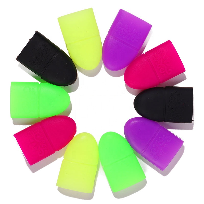 5 teile/satz UV Gel Nagellack Entferner Kette Nagel Tipps Silikon Tränken aus Deckel Clip wiederverwendbar Manikübetreffend Reinigung Mangel Zubehör werkzeuge